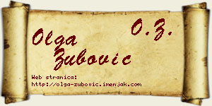 Olga Zubović vizit kartica